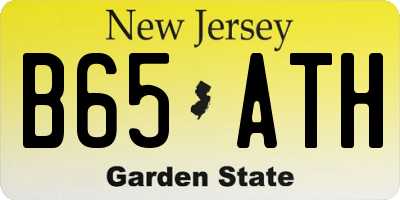 NJ license plate B65ATH