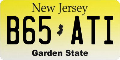 NJ license plate B65ATI