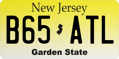 NJ license plate B65ATL