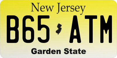 NJ license plate B65ATM