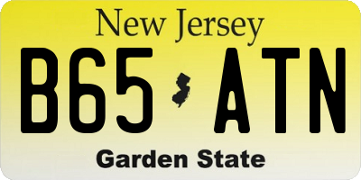 NJ license plate B65ATN