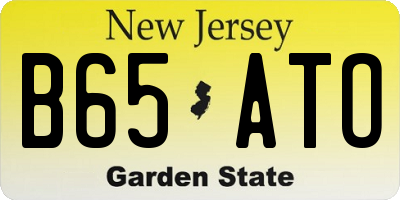 NJ license plate B65ATO