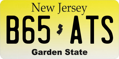 NJ license plate B65ATS