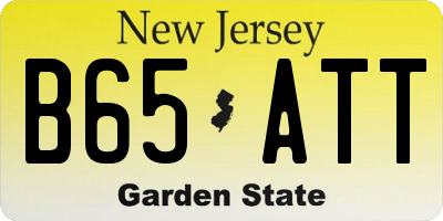 NJ license plate B65ATT