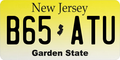 NJ license plate B65ATU