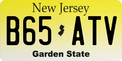 NJ license plate B65ATV