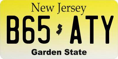 NJ license plate B65ATY