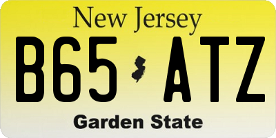 NJ license plate B65ATZ