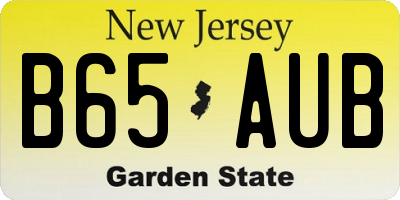NJ license plate B65AUB