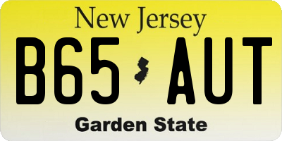 NJ license plate B65AUT