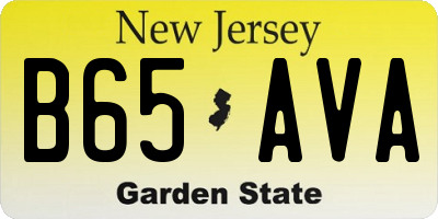 NJ license plate B65AVA