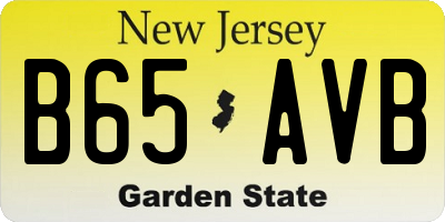 NJ license plate B65AVB