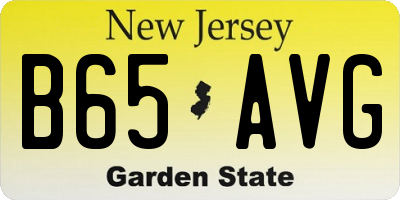 NJ license plate B65AVG