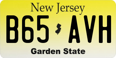 NJ license plate B65AVH