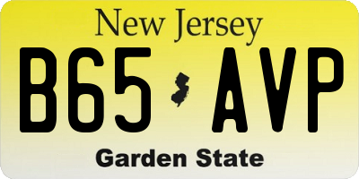 NJ license plate B65AVP