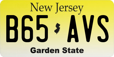 NJ license plate B65AVS