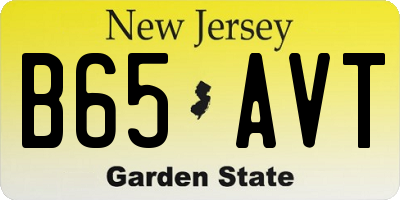 NJ license plate B65AVT