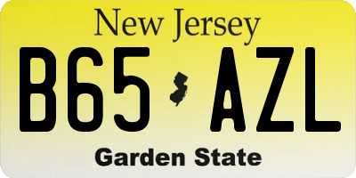 NJ license plate B65AZL