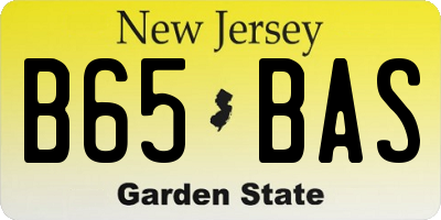 NJ license plate B65BAS