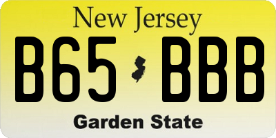 NJ license plate B65BBB
