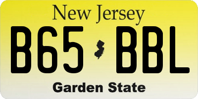NJ license plate B65BBL