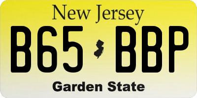 NJ license plate B65BBP