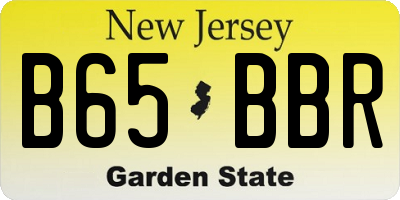NJ license plate B65BBR