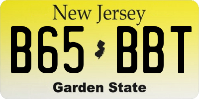 NJ license plate B65BBT