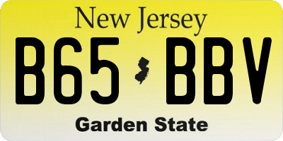 NJ license plate B65BBV