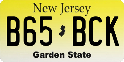 NJ license plate B65BCK