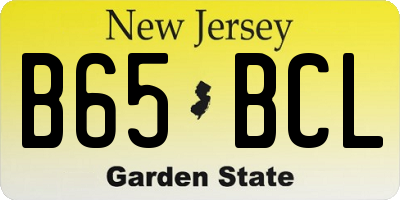 NJ license plate B65BCL