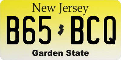 NJ license plate B65BCQ
