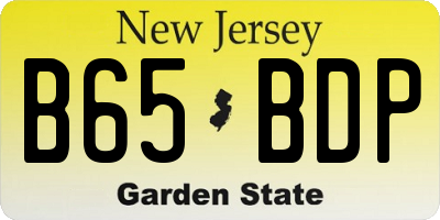 NJ license plate B65BDP