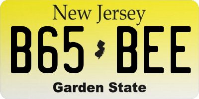 NJ license plate B65BEE