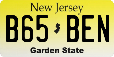 NJ license plate B65BEN