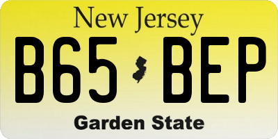 NJ license plate B65BEP
