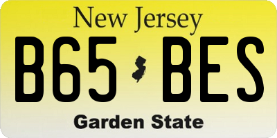 NJ license plate B65BES