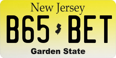 NJ license plate B65BET