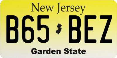 NJ license plate B65BEZ