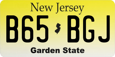 NJ license plate B65BGJ