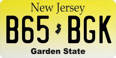 NJ license plate B65BGK