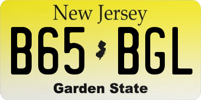NJ license plate B65BGL