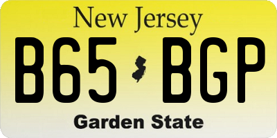 NJ license plate B65BGP