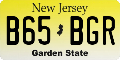 NJ license plate B65BGR