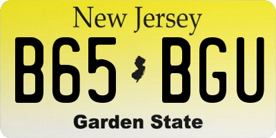 NJ license plate B65BGU