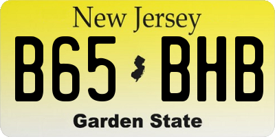 NJ license plate B65BHB