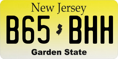 NJ license plate B65BHH