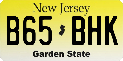 NJ license plate B65BHK
