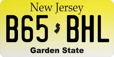 NJ license plate B65BHL