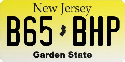 NJ license plate B65BHP